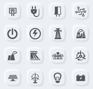 Kullanıcı arayüzü tasarımı için elektrik vektör simgeleri