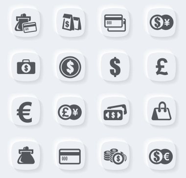 Kullanıcı arayüzü tasarımı için e-haberciler vektör simgeleri