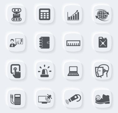 Kullanıcı arayüzü tasarımı için mekanik vektör simgeleri fakültesi