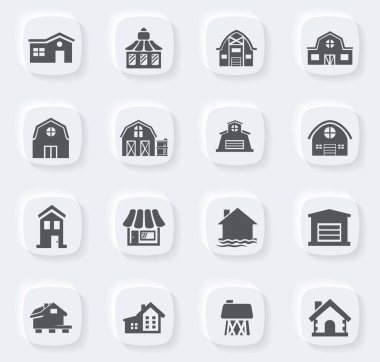 Web siteleri ve kullanıcı arayüzü için çiftlik inşa simgesi ayarlandı