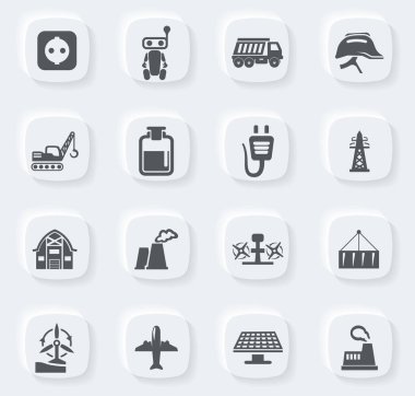 Kullanıcı arayüzü tasarımı için sanayi vektör simgeleri