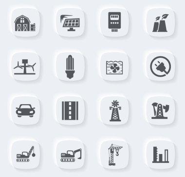 Kullanıcı arayüzü tasarımı için sanayi vektör simgeleri