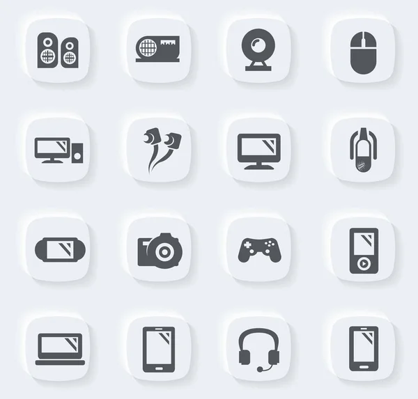 Gadget Vector Iconos Para Diseño Interfaz Usuario — Archivo Imágenes Vectoriales