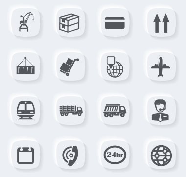 Kullanıcı arayüzü tasarımı için lojistik vektör simgeleri