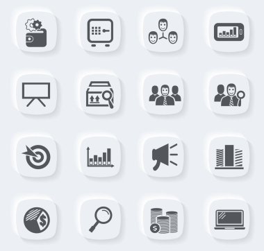 Kullanıcı arayüzü tasarımı için pazarlama vektör simgeleri