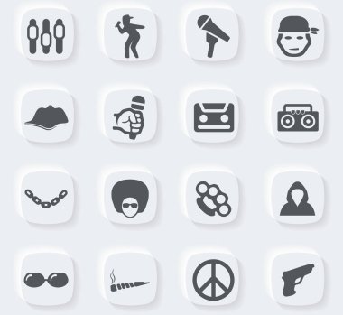 Web siteleri ve kullanıcı arayüzü için rap hip hop müzik simgesi