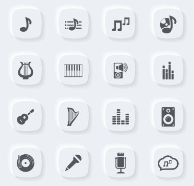 Web siteleri ve kullanıcı arayüzü için müzik simgesi ayarlandı