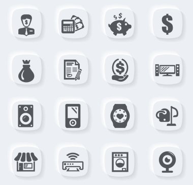 Kullanıcı arayüzü tasarımı için rehinci dükkanı vektör simgeleri