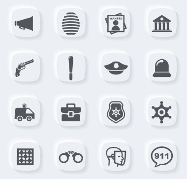 Web siteleri ve kullanıcı arayüzü için polis simgesi ayarlandı