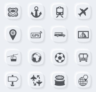 Web siteleri ve kullanıcı arayüzü için seyahat simgesi ayarlandı