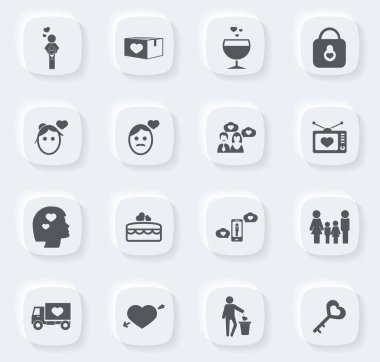 Kullanıcı arayüzü tasarımı için Sevgililer Günü sembolü