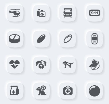 Web siteleri ve kullanıcı arayüzü için veteriner kliniği simgesi ayarlandı