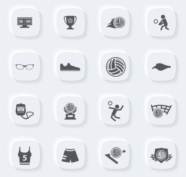 Voleybol sadece ağ ve kullanıcı arayüzleri için simgeler