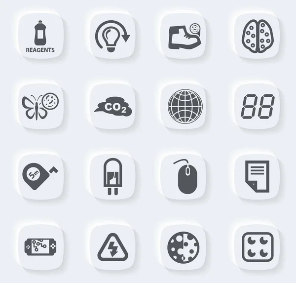 Science Vector Icons User Interface Design — Stock Vector