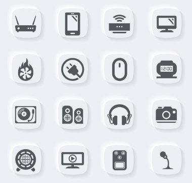 Kullanıcı arayüzü tasarımı için aygıt vektör simgeleri
