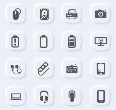 Kullanıcı arayüzü tasarımı için aygıt vektör simgeleri