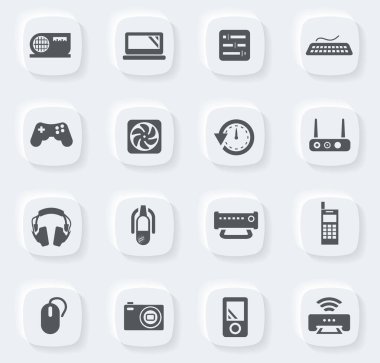 Kullanıcı arayüzü tasarımı için aygıt vektör simgeleri