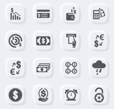 Kullanıcı arayüzü tasarımı için e-haberciler vektör simgeleri