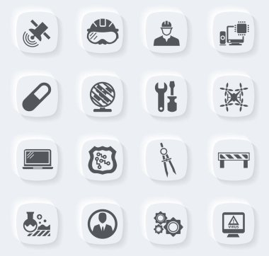 Kullanıcı arayüzü tasarımı için mekanik vektör simgeleri fakültesi