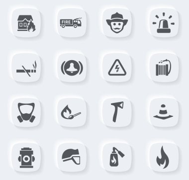 Kullanıcı arayüzü tasarımı için itfaiye vektör simgeleri