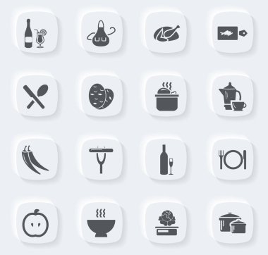 Ağ simgeleri için yiyecek ve mutfak sembolü