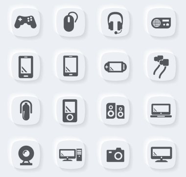 Kullanıcı arayüzü tasarımı için Gadget vektör simgeleri
