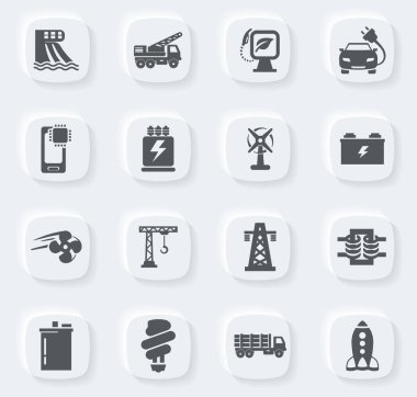 Kullanıcı arayüzü tasarımı için sanayi vektör simgeleri