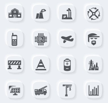 Kullanıcı arayüzü tasarımı için sanayi vektör simgeleri