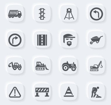 Kullanıcı arayüzü tasarımı için yol onarım vektör simgeleri