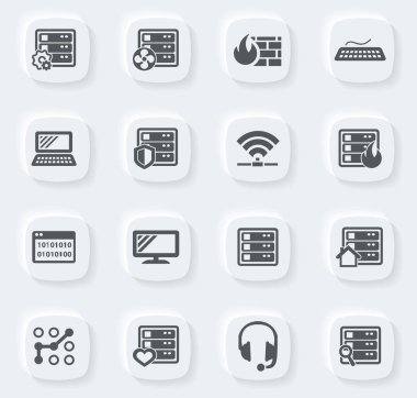 Kullanıcı arayüzü tasarımı için sunucu web simgeleri