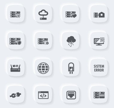 Kullanıcı arayüzü tasarımı için sunucu web simgeleri