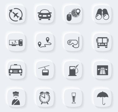 Web siteleri ve kullanıcı arayüzü için seyahat simgesi ayarlandı