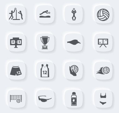 Voleybol sadece ağ ve kullanıcı arayüzleri için simgeler