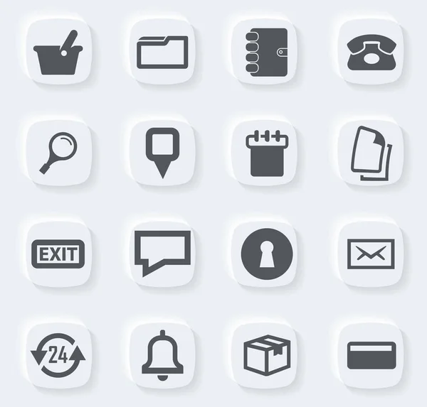 Commerce Schnittstelle Icon Set Für Webseiten Und Benutzeroberfläche — Stockvektor