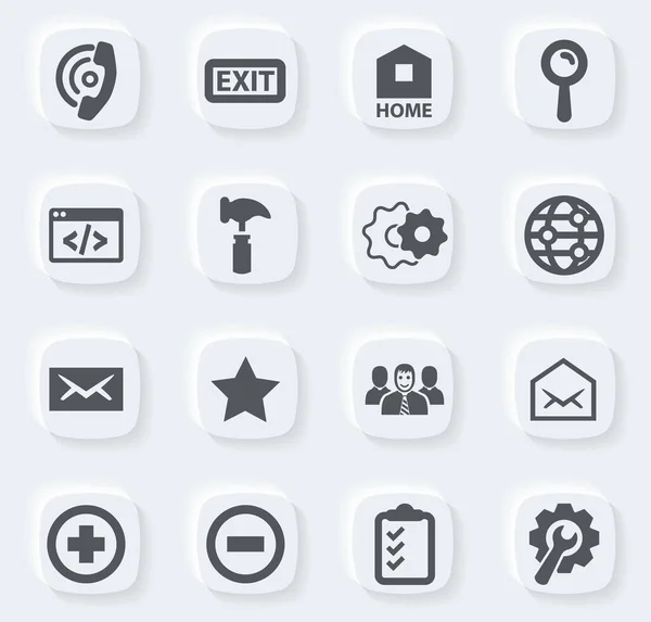 ユーザーインターフェイスのデザインのためのWebツールベクトルアイコン — ストックベクタ