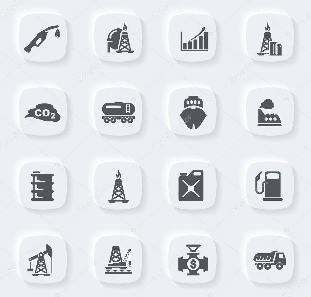 Extraction of oil icons set for web sites and user interface