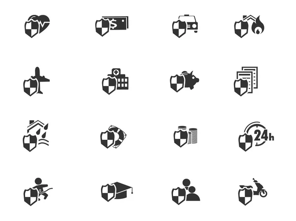 Набор иконок страховщика — стоковый вектор