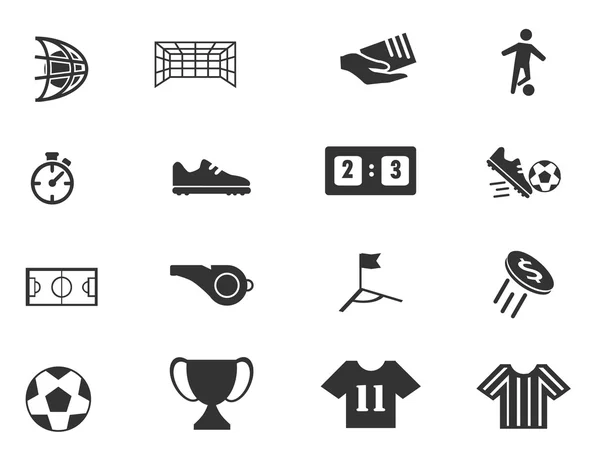 Icono de fútbol conjunto — Archivo Imágenes Vectoriales