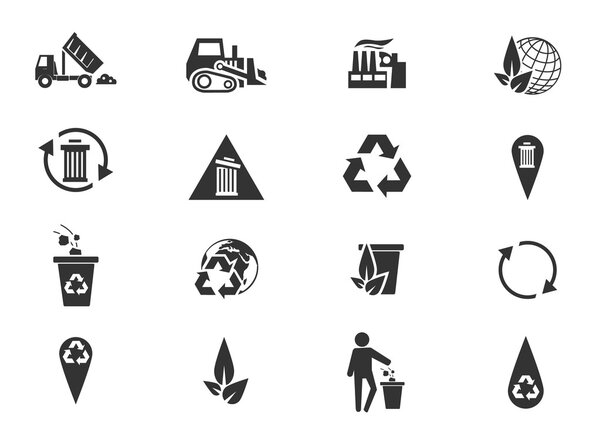 Garbage icon set