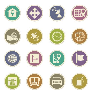 Gezinti ve taşıma Icon set