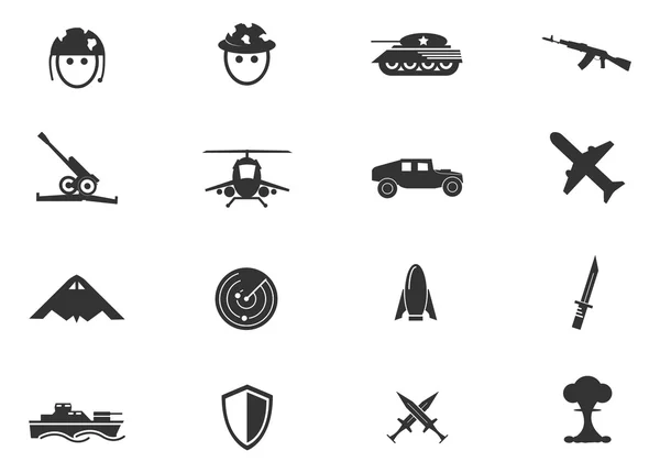 Military and war icons — Stock Vector