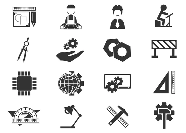 Icono de ingeniería conjunto — Vector de stock