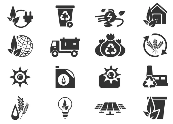 Alternative energy icons — Stock Vector