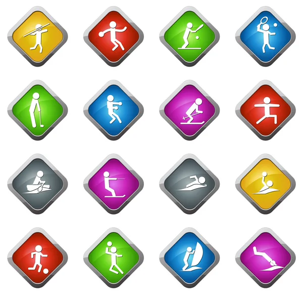 Juego de iconos deportivos — Vector de stock