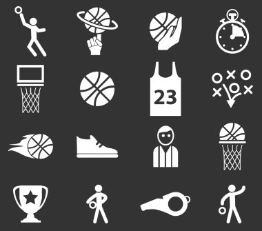 Basketbol simgesi seti