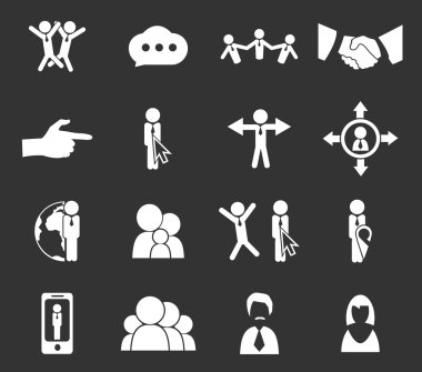 sosyal ağ ve topluluk siteleri için set simgeleri.