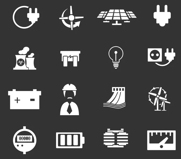 Colección de iconos de electricidad — Vector de stock
