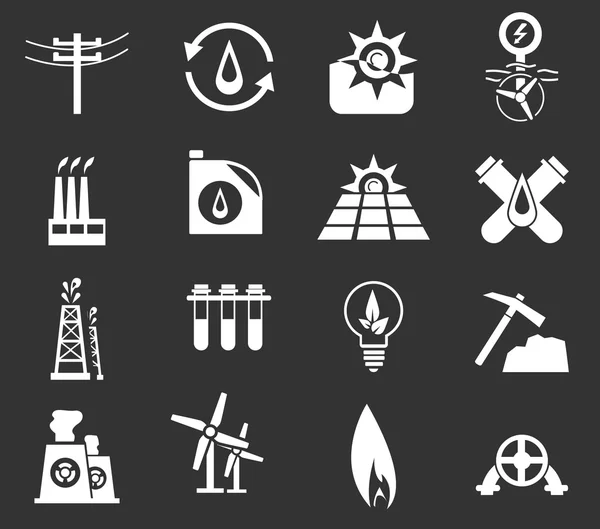 Icone dell'industria petrolifera — Vettoriale Stock