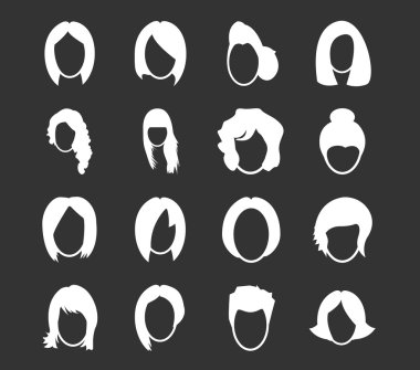 kadın siluetleri Icon set