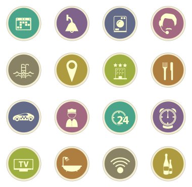 zarif serisi otel Icons set